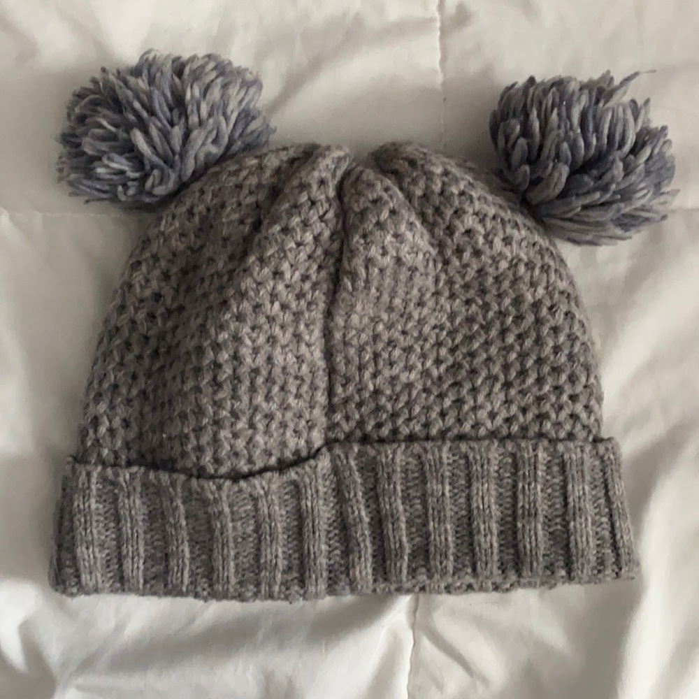 Gray snow hat